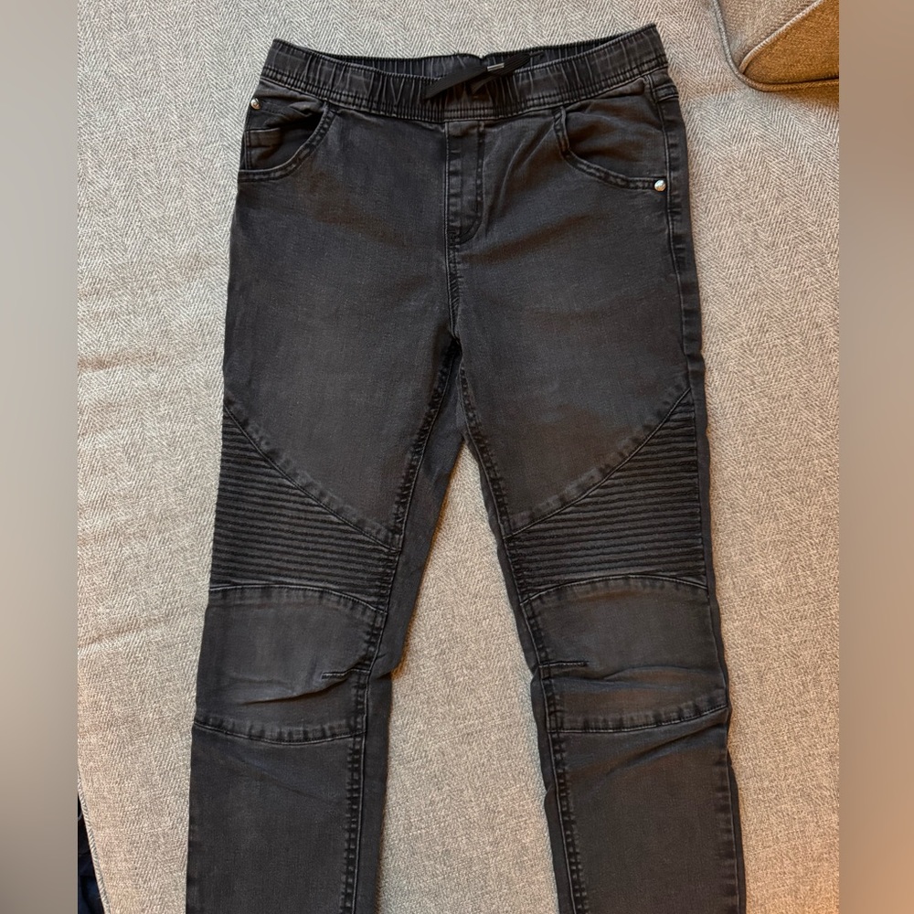 Boys Art Class Black Pull On Denim Jeans, Size 14